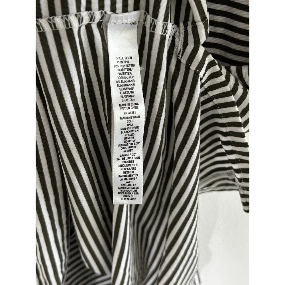 Men's Ralph Lauren RLX Polo Shirt Size Large Striped Black White Golf Preppy